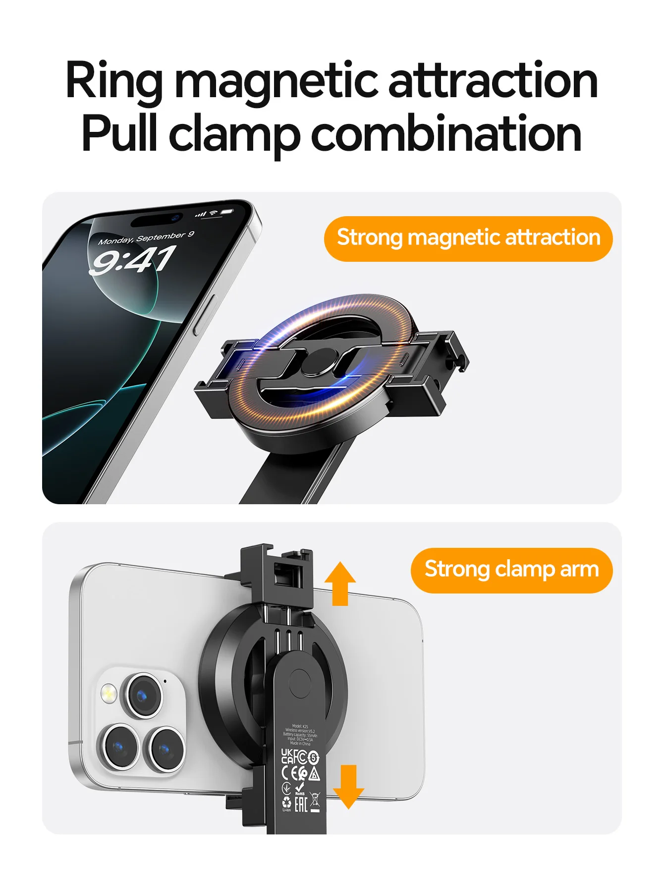 HOCO K25 Tripé Selfie Magnético com Controle Bluetooth - Imagem 9