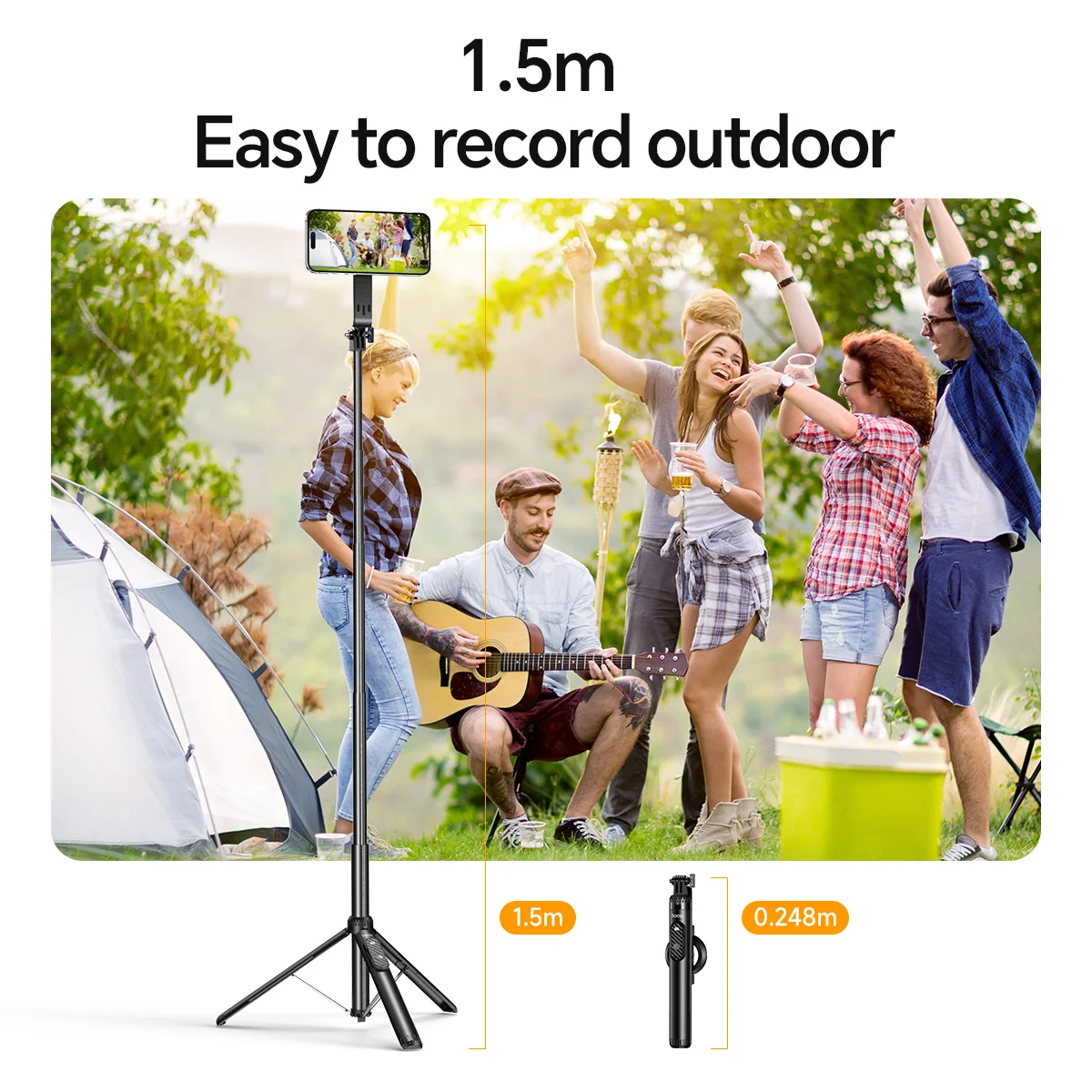 HOCO K25 Tripé Selfie Magnético com Controle Bluetooth - Imagem 4