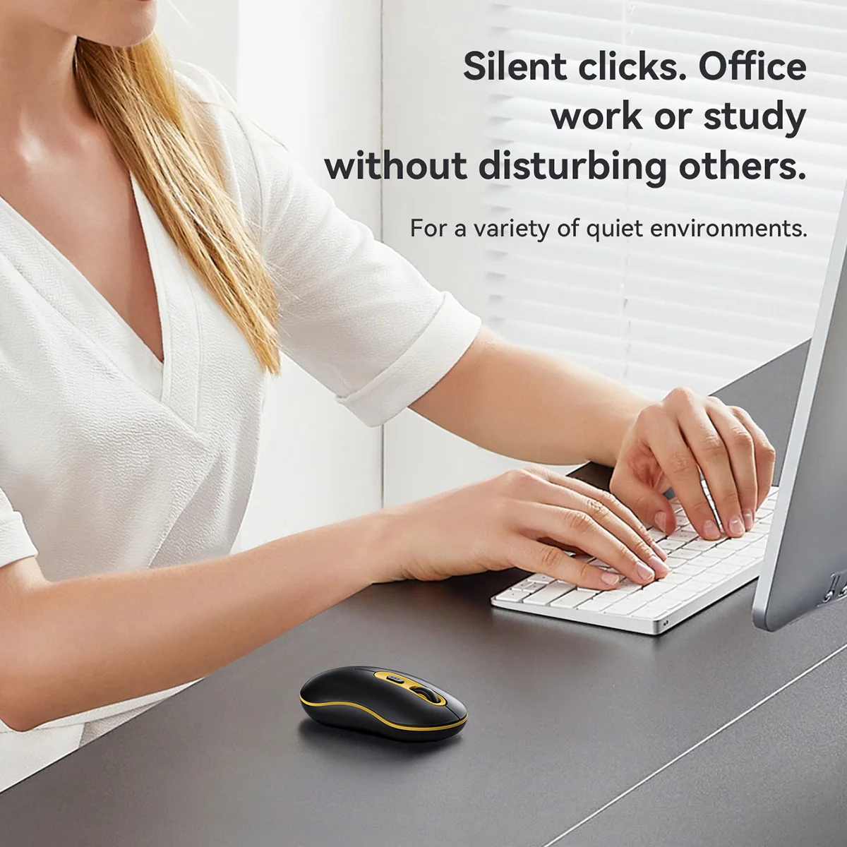 HOCO GM21 Mouse Sem Fio 2.4G 1600 DPI Silencioso e Ergonômico - Imagem 4