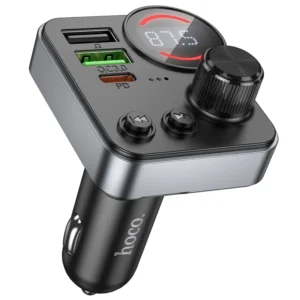 HOCO E86 48W Transmissor FM Veicular Bluetooth 5.4 com PD 30W e QC3.0 - Preto