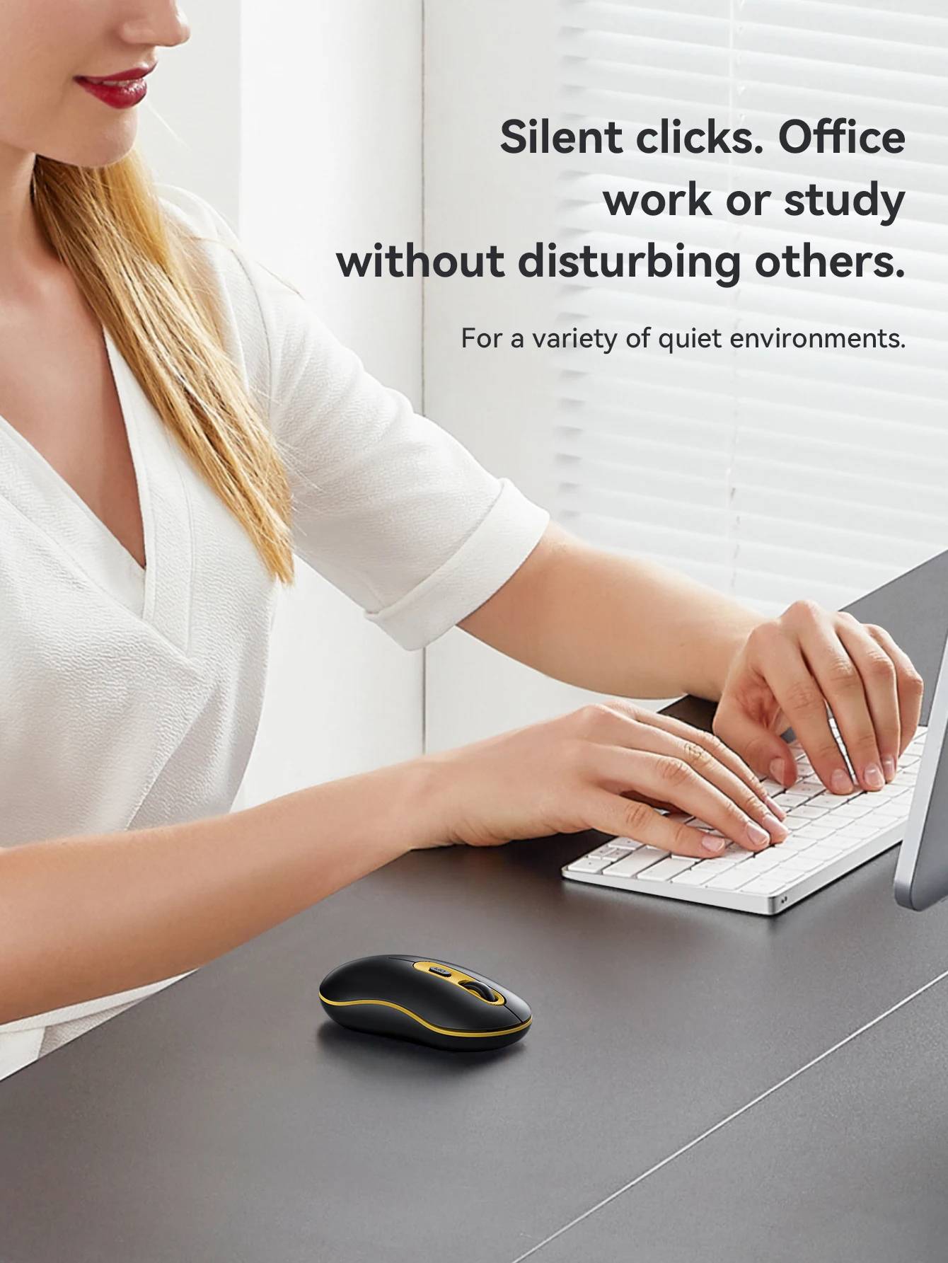 HOCO GM21 Mouse Sem Fio 2.4G 1600 DPI Silencioso e Ergonômico - Imagem 10