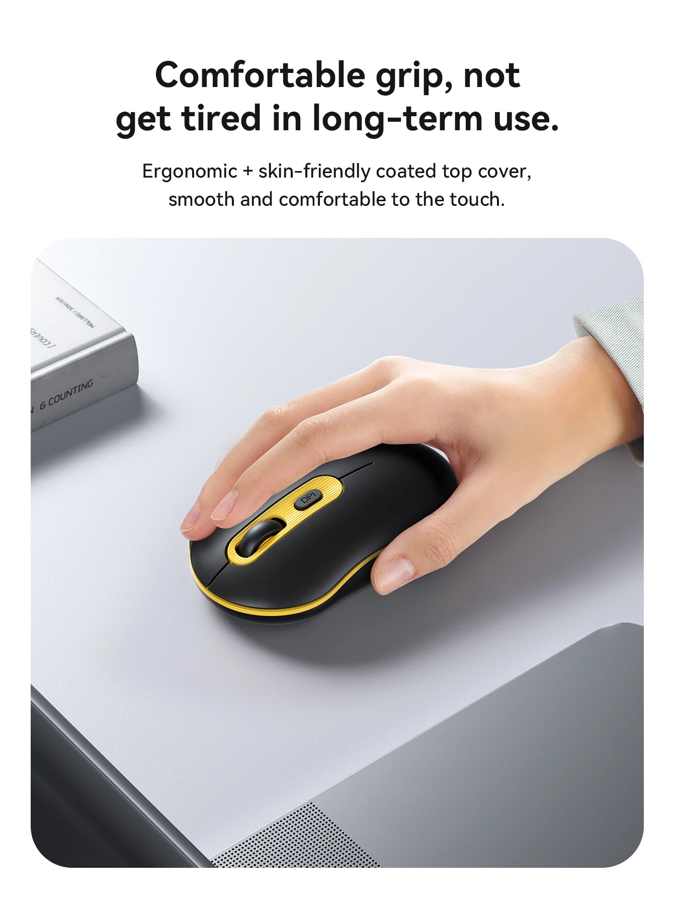 HOCO GM21 Mouse Sem Fio 2.4G 1600 DPI Silencioso e Ergonômico - Imagem 9