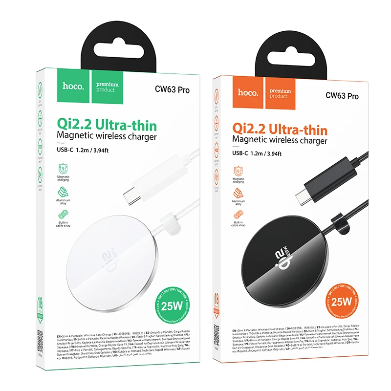 Carregador Magnético Sem Fio 25W HOCO CW63 Pro UltraMag - Imagem 6