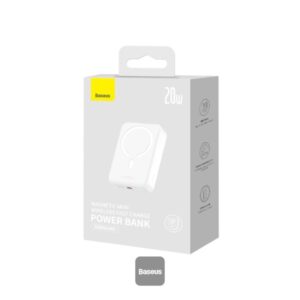 Power Bank Magnético Baseus 20W 20000mAh - Branco