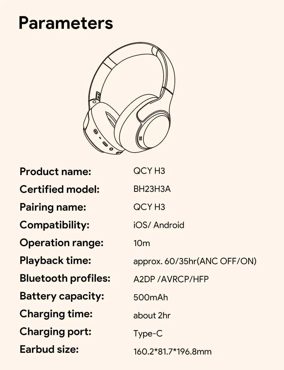 Headset QCY H3 ANC Bluetooth 5.4 - Imagem 22