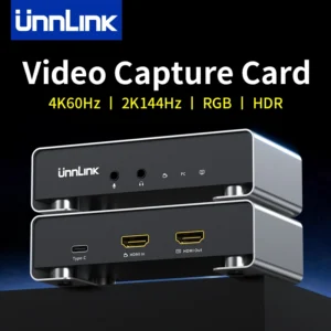 Placa de Captura de Vídeo Unnlink HDMI 4K 60Hz para Streaming