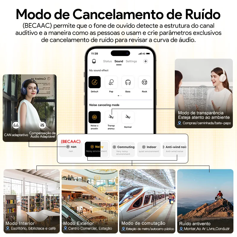 Headset QCY H3 ANC Bluetooth 5.4 - Imagem 4