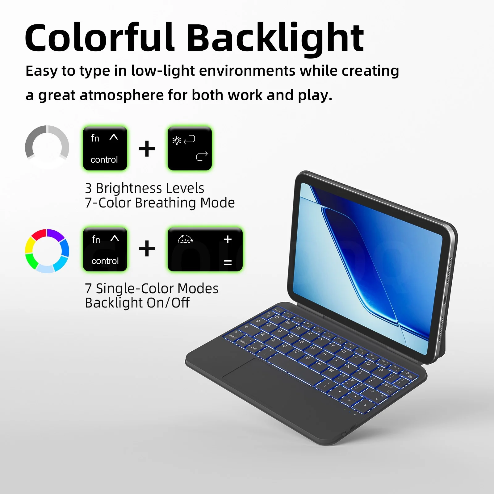 Capa Teclado GOOJODOQ Bluetooth para iPad Mini 7 A17 Pro - Imagem 15