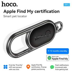Rastreador Inteligente HOCO E91J Chaveiro (Apple Find My) - Preto