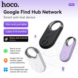 Rastreador Inteligente HOCO E98A Compatível com Google Find My Device