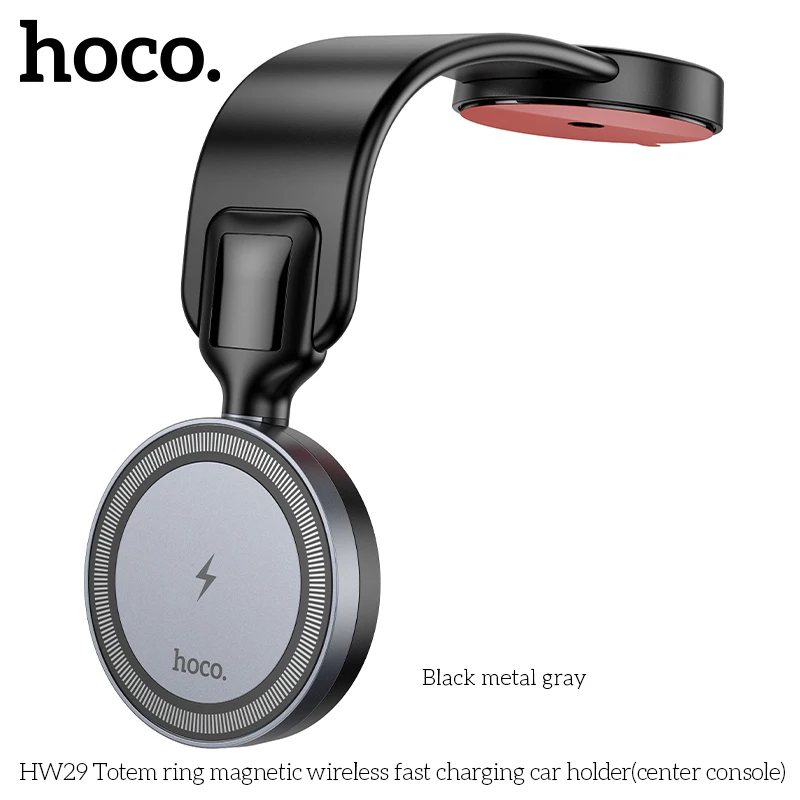 Carregador Veicular Magnético HOCO HW29 Sem Fio 15W - Imagem 7