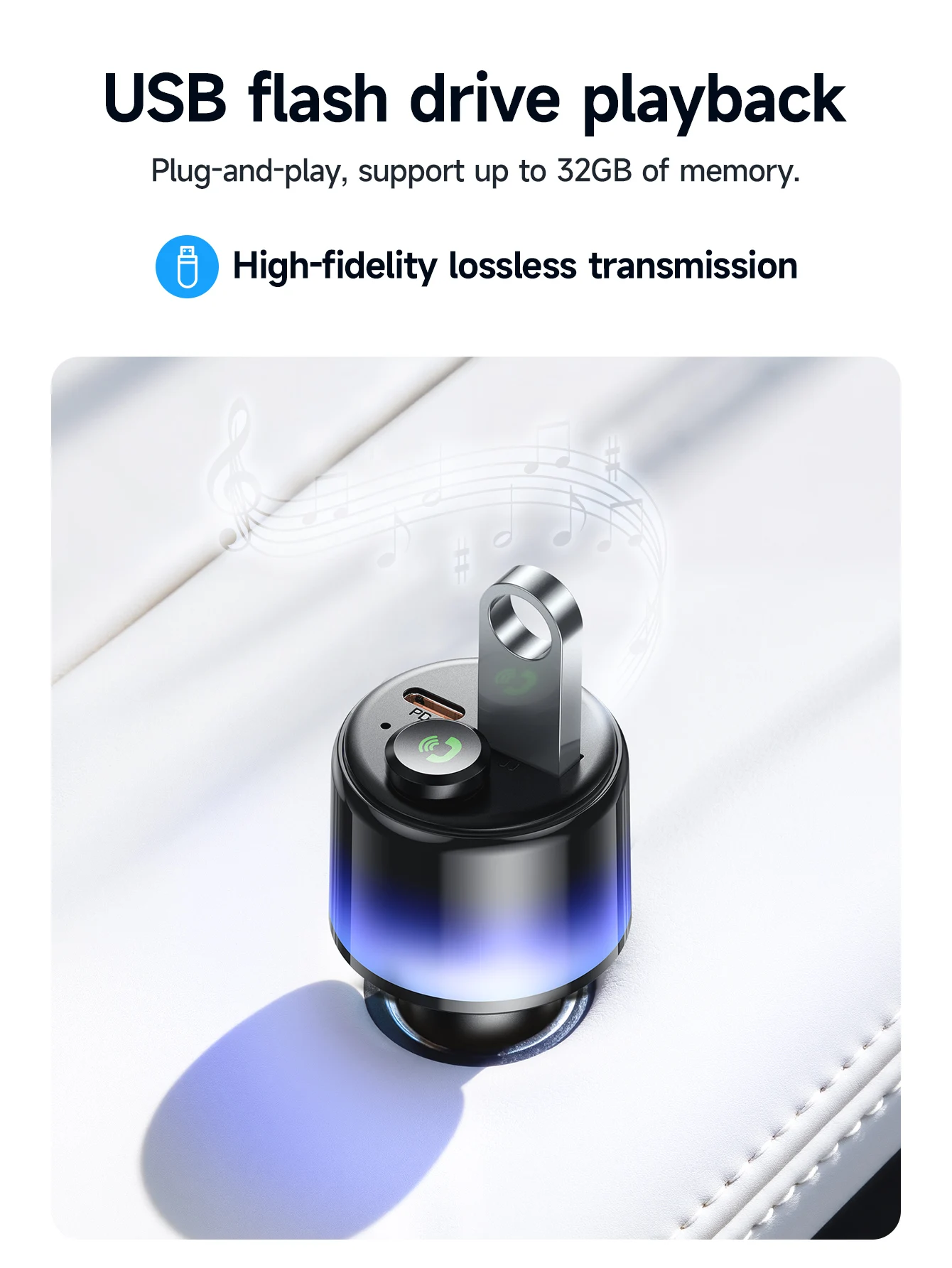 Transmissor FM HOCO E166 Bluetooth 6.0 com PD 30W e QC 3.0 - Imagem 11