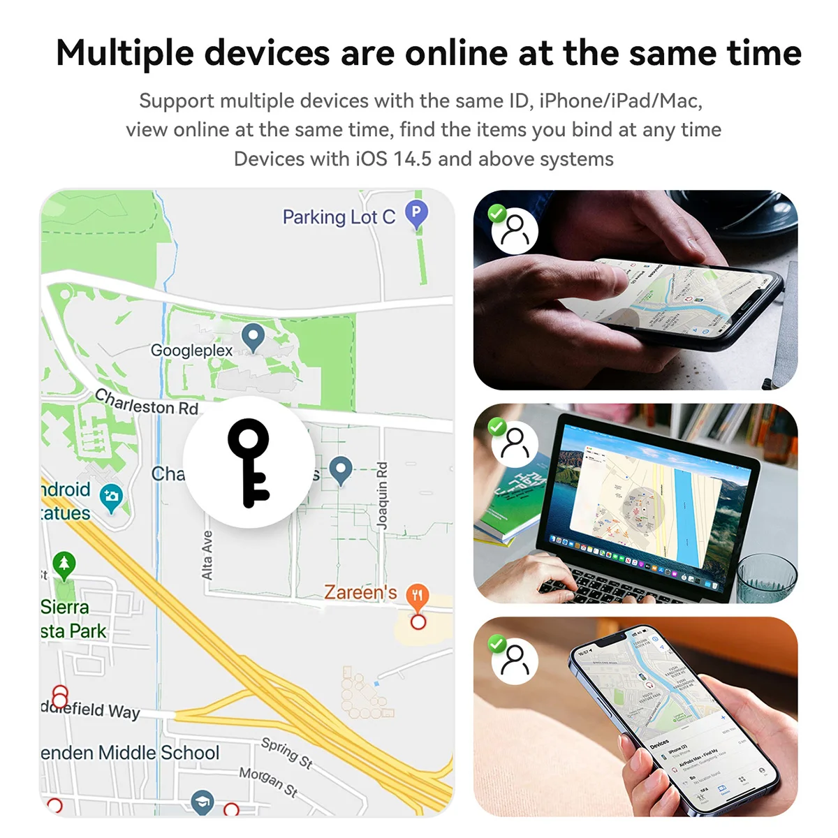 Rastreador Inteligente HOCO E91B Adesivo Compatível com Apple Find My - Imagem 3