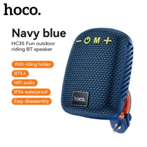 Caixa de Som Bluetooth Portátil HOCO HC35 para Bike - Azul
