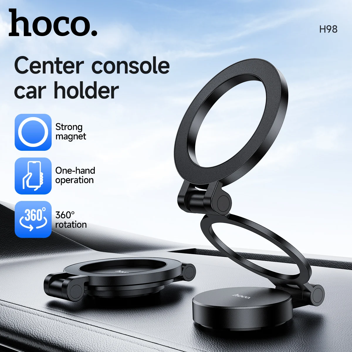 Suporte Veicular Magnético HOCO H98 Dobrável para Celular