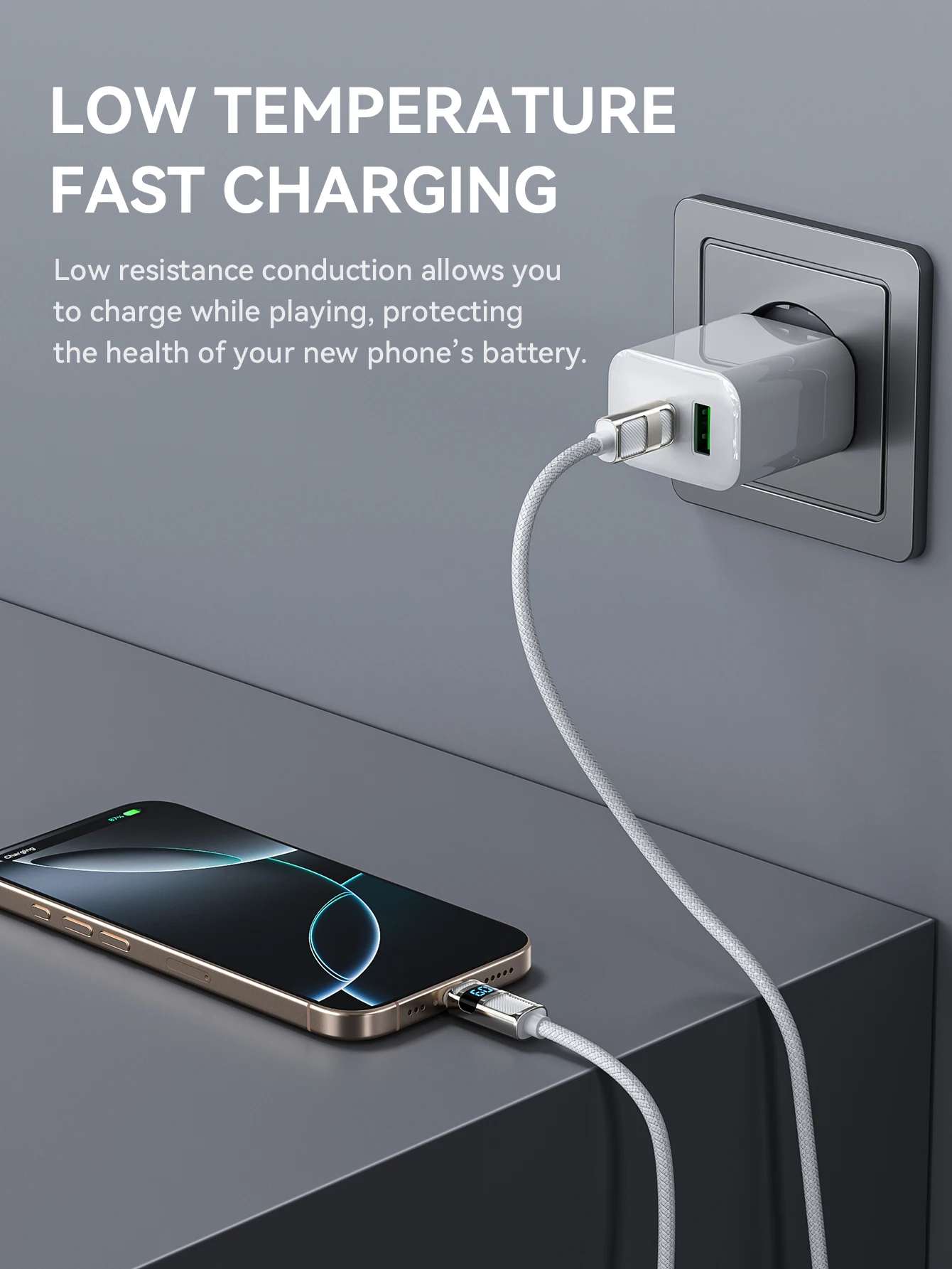 Cabo USB-C 60W HOCO U137 com Display LED - Imagem 10