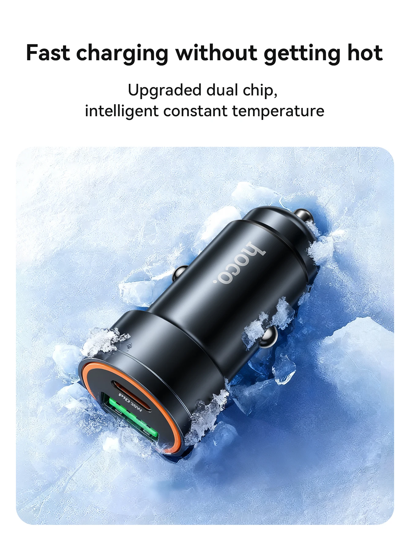 Carregador Veicular HOCO Z57A PD30W + QC3.0 - Imagem 9