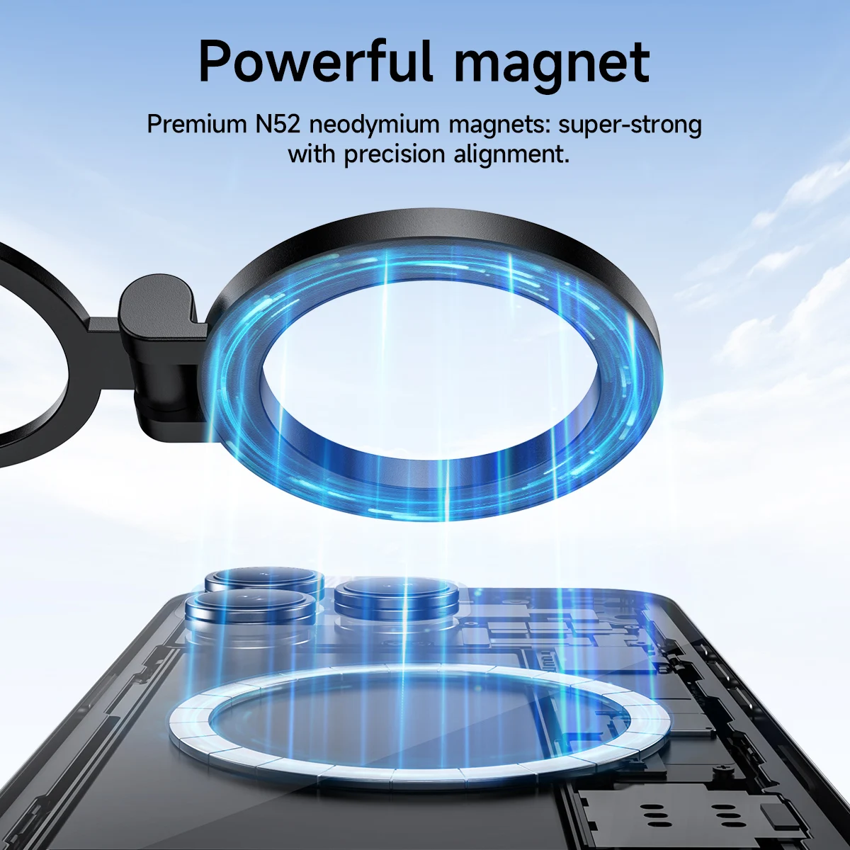 Suporte Veicular Magnético HOCO H98 Dobrável para Celular - Imagem 2