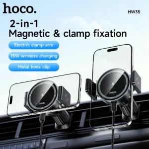 Suporte Veicular com Carregamento Sem Fio HOCO HW35 15W