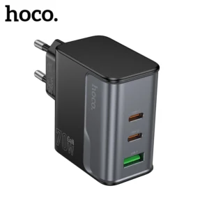 Carregador GaN 70W HOCO CS75A com 2 USB-C + USB-A