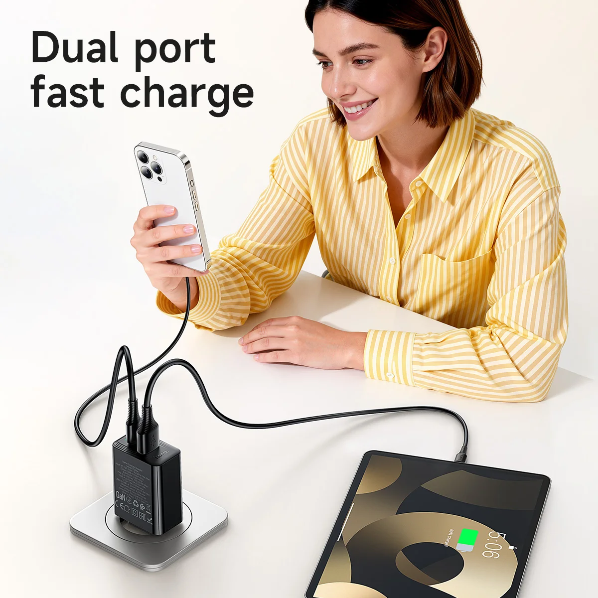 Kit Carregador Turbo HOCO CS95A GaN 30W com Cabo USB-C - Imagem 13