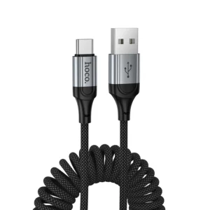 Cabo Espiral USB-C HOCO X121 60W com Carregamento Rápido - Cabo USB A para C