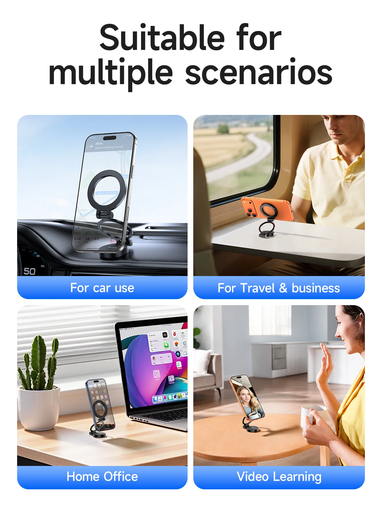 Suporte Veicular Magnético HOCO H98 Dobrável para Celular - Imagem 11