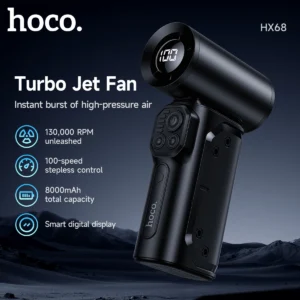 Soprador de Ar Turbo Portátil HOCO HX68 130.000 RPM