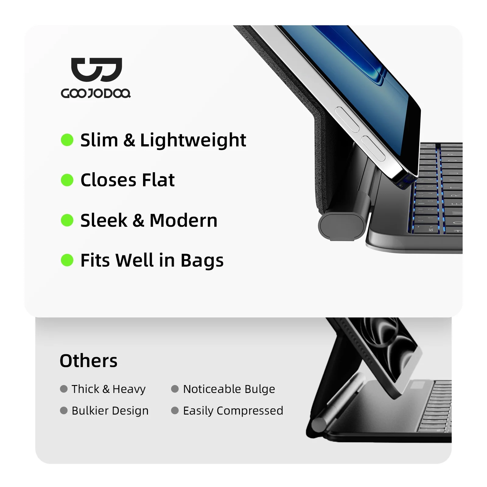 Capa Teclado GOOJODOQ Bluetooth para iPad Mini 7 A17 Pro - Imagem 8