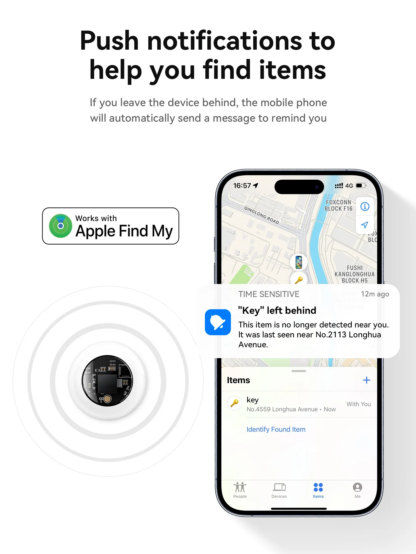 Rastreador Inteligente HOCO E91B Adesivo Compatível com Apple Find My - Imagem 11