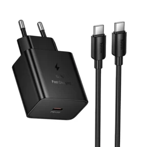 Carregador USB-C GaN 45W HOCO N77 com Cabo Tipo-C - Tipo de plugue: com cabo C para C