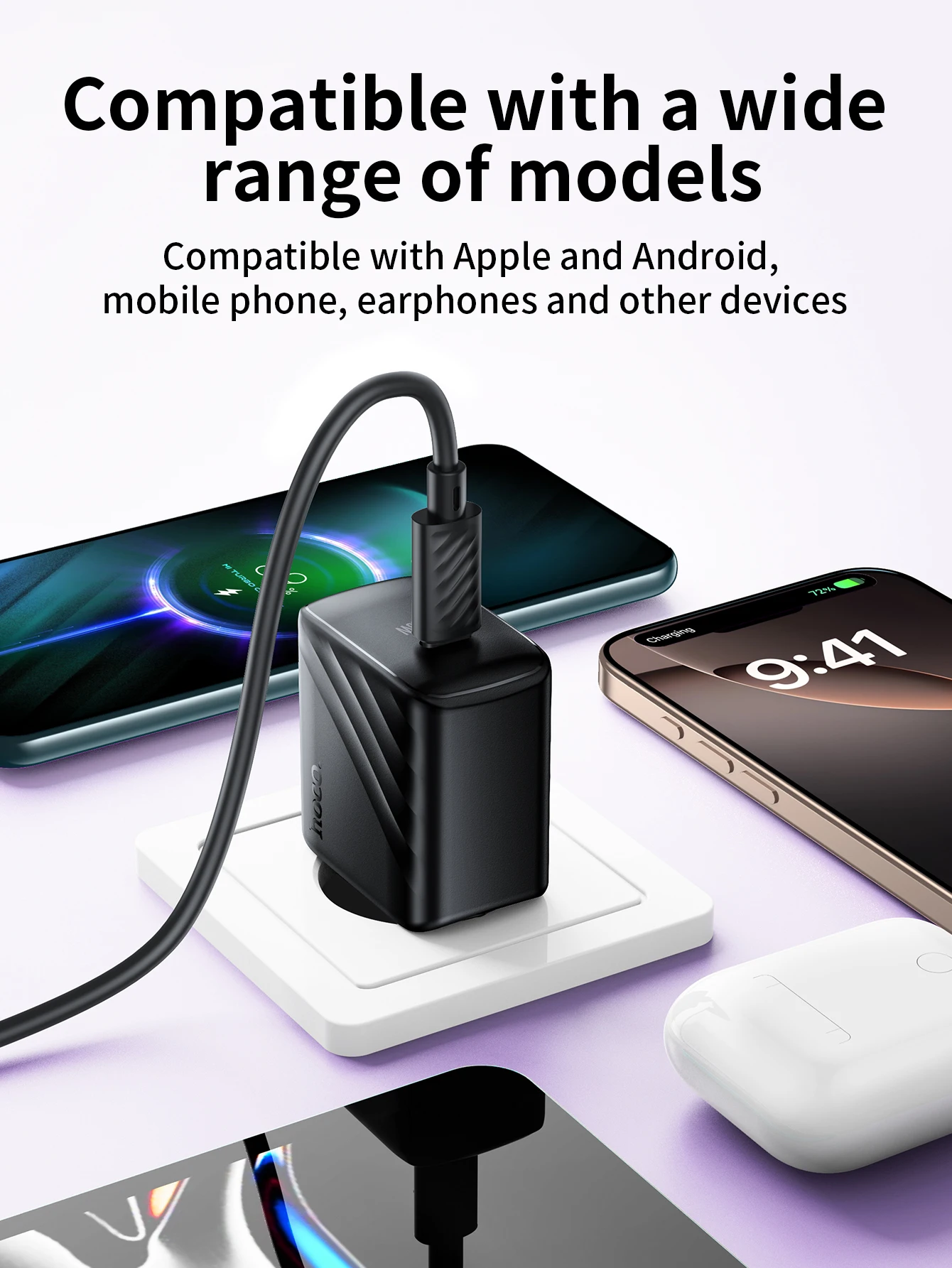 Carregador HOCO CS24A USB-C PD25W com Carregamento Rápido - Imagem 11