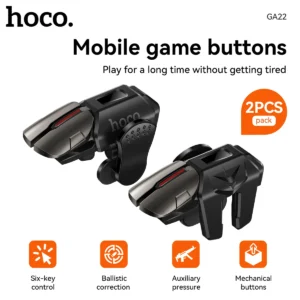 Gatilhos Gamer HOCO GA22 para Celular com 6 Botões (2 Peças) - Preto