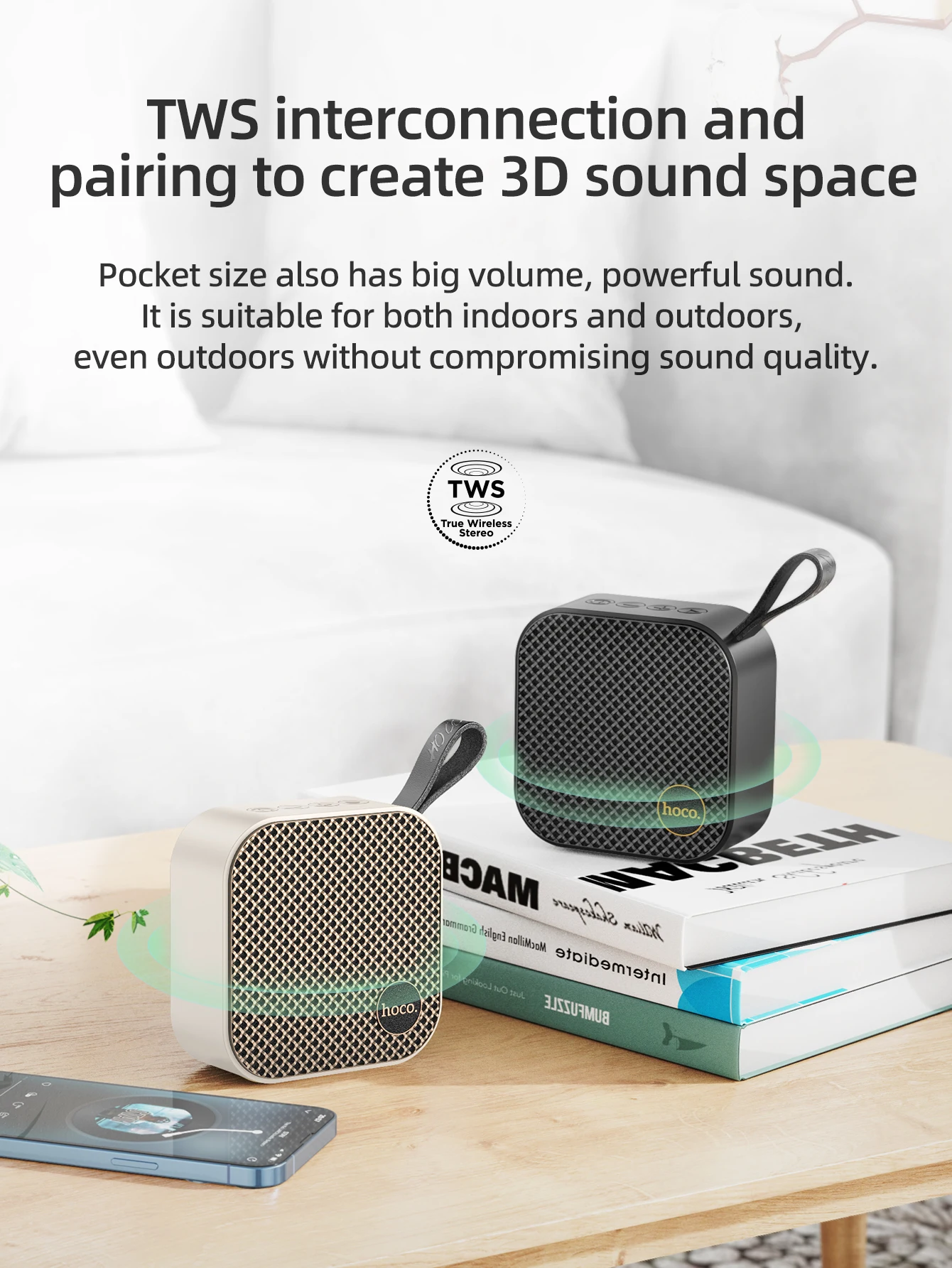 Alto-Falante Bluetooth Portátil 5W HOCO HC22 - Imagem 10