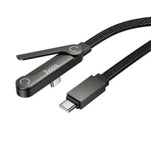 Cabo USB-C 60W HOCO U150 com Suporte Dobrável - Preto