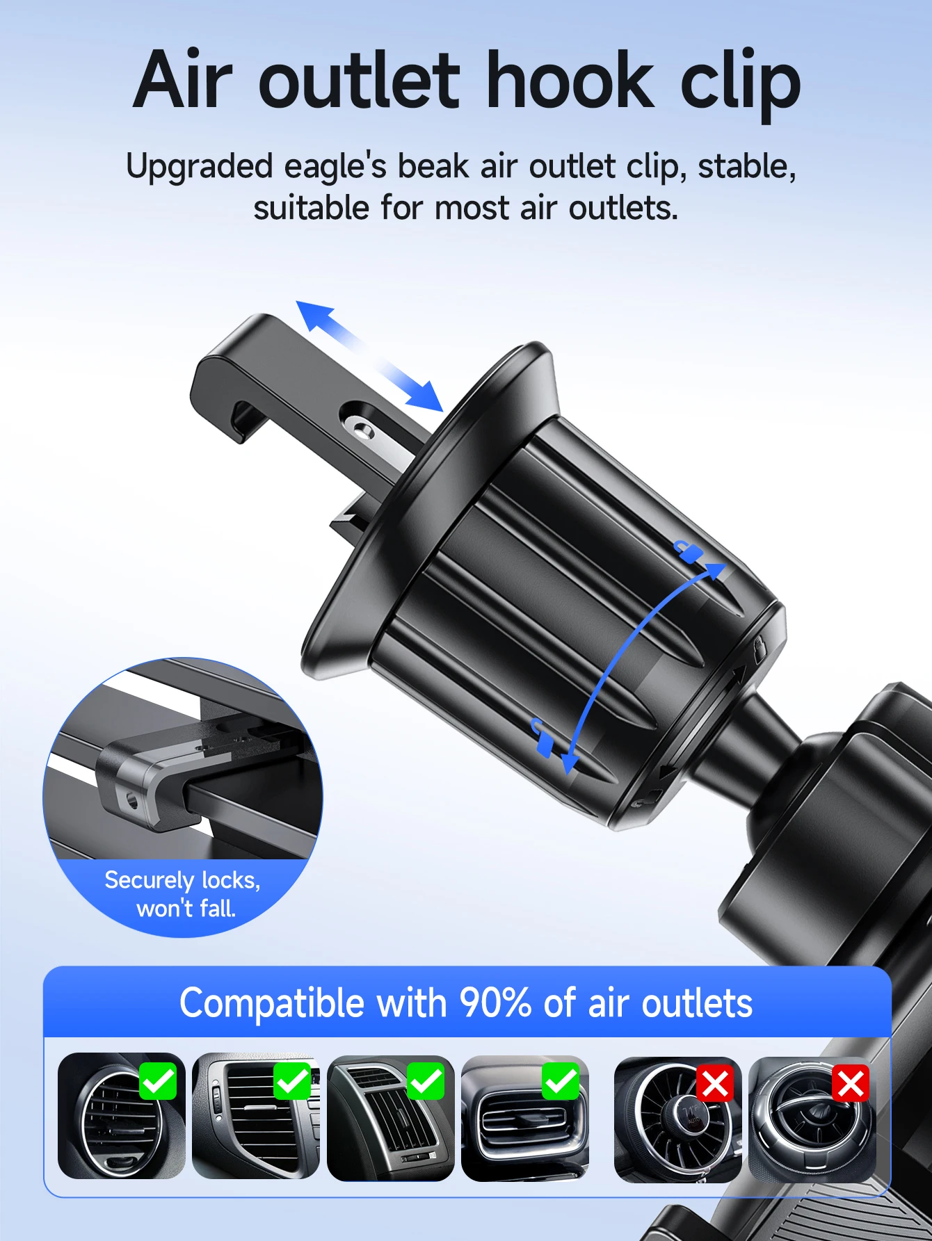 Suporte Veicular HOCO H75 para Celular com Trava Automática - Imagem 11