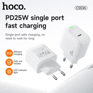 Carregador Rápido HOCO CS53A USB-C PD 25W