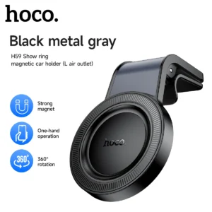 Suporte Magnético HOCO H59 para Saída de Ar do Carro - Preto