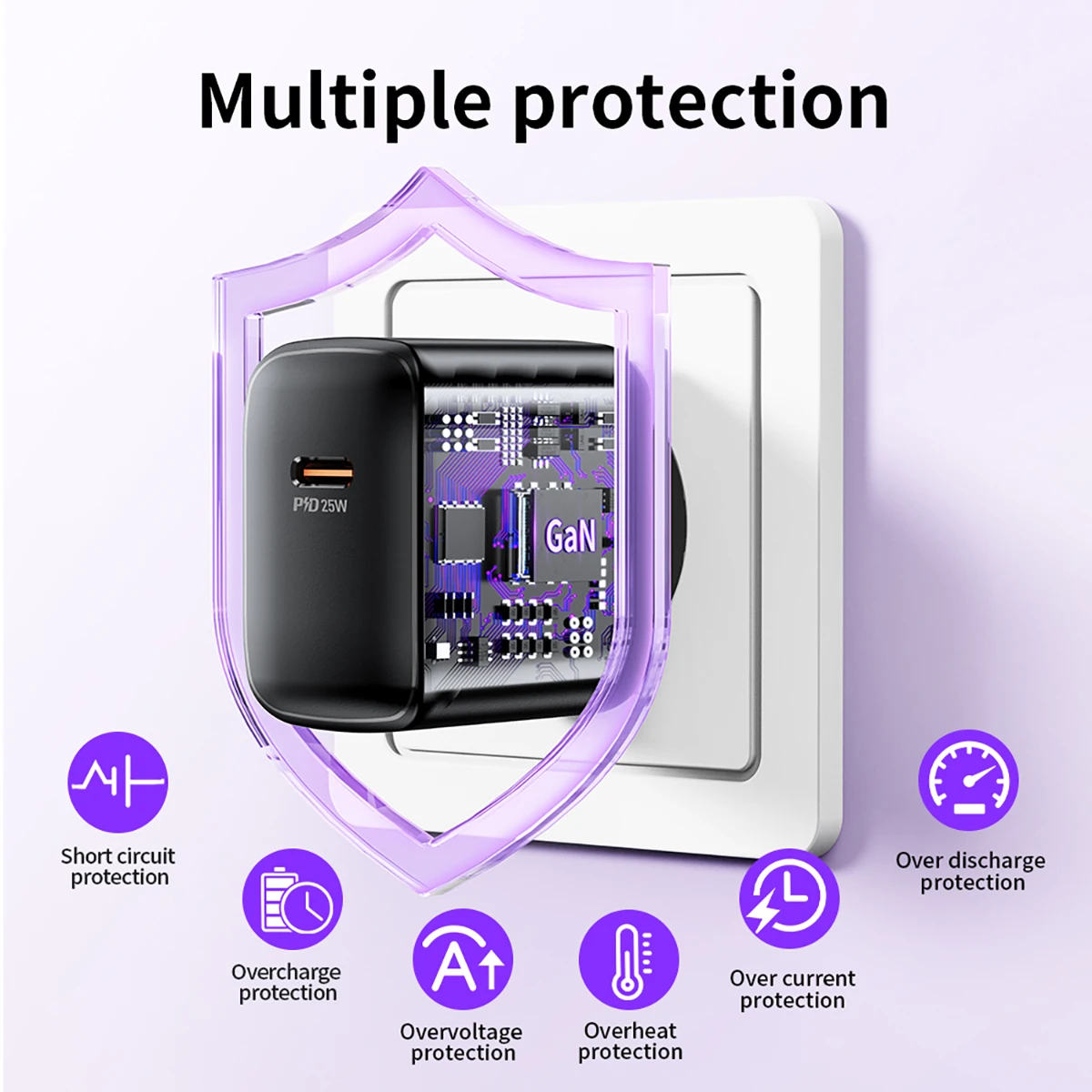Carregador HOCO CS24A USB-C PD25W com Carregamento Rápido - Imagem 4