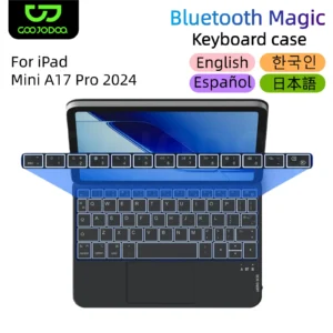 Capa Teclado GOOJODOQ Bluetooth para iPad Mini 7 A17 Pro