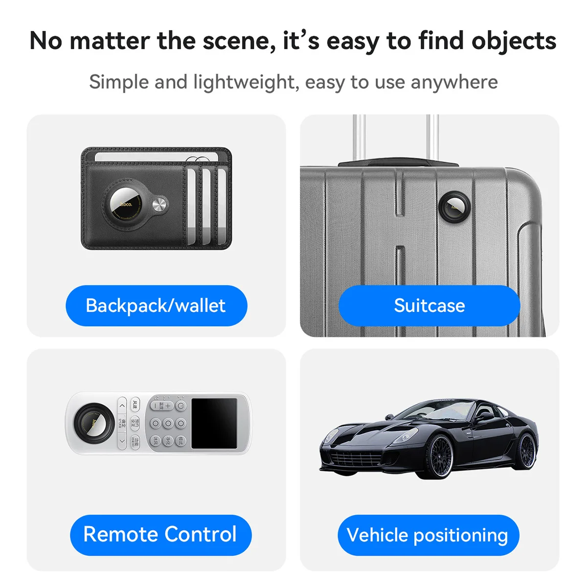 Rastreador Inteligente HOCO E91B Adesivo Compatível com Apple Find My - Imagem 2