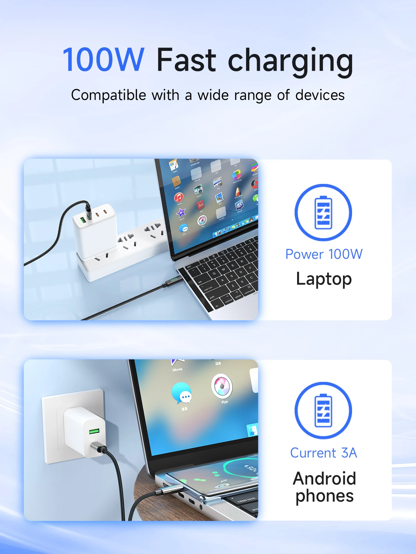 HOCO U125 Cabo USB-C para USB-C 100W com Display Digital LED - Imagem 13