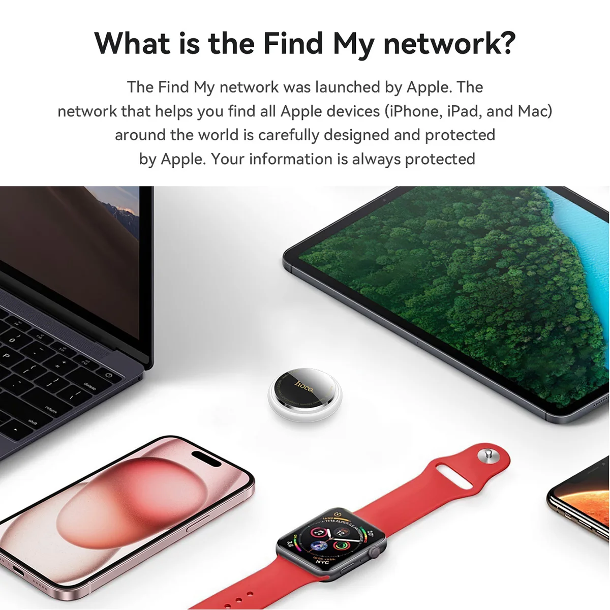 Rastreador Inteligente HOCO E91B Adesivo Compatível com Apple Find My - Imagem 6