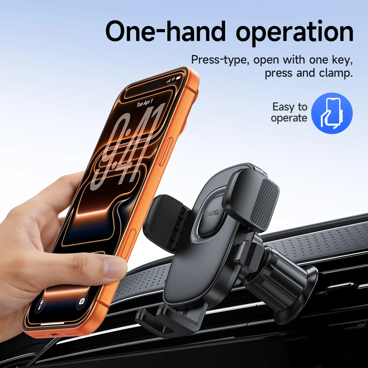 Suporte Veicular HOCO H75 para Celular com Trava Automática - Imagem 4