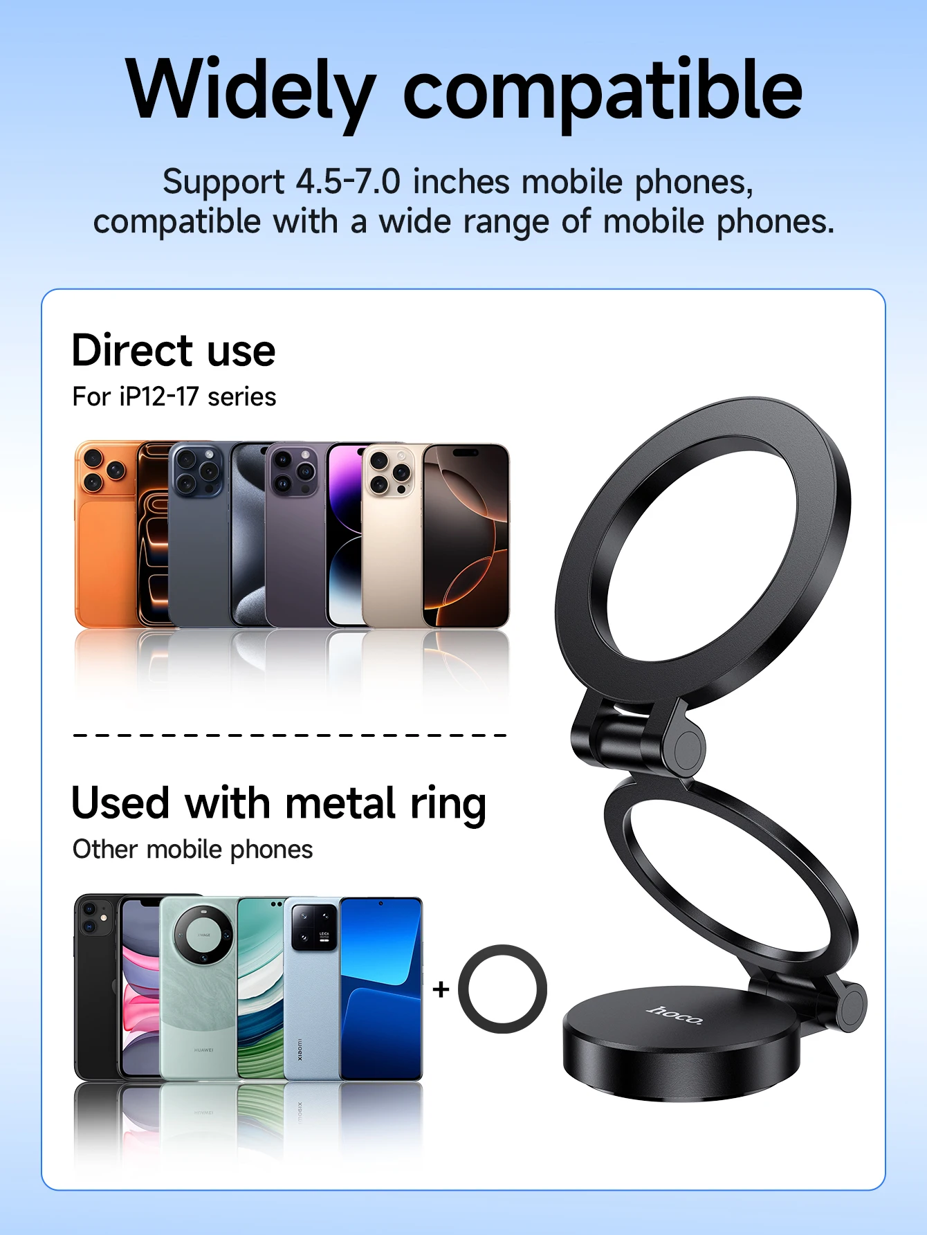 Suporte Veicular Magnético HOCO H98 Dobrável para Celular - Imagem 14