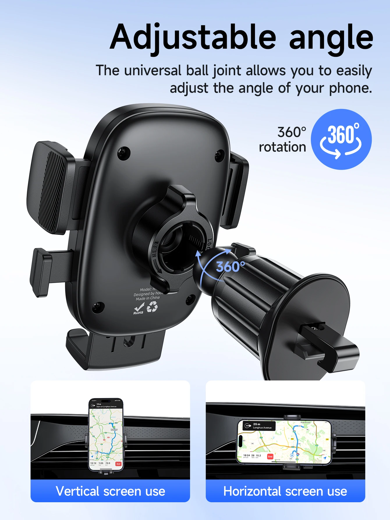 Suporte Veicular HOCO H75 para Celular com Trava Automática - Imagem 9