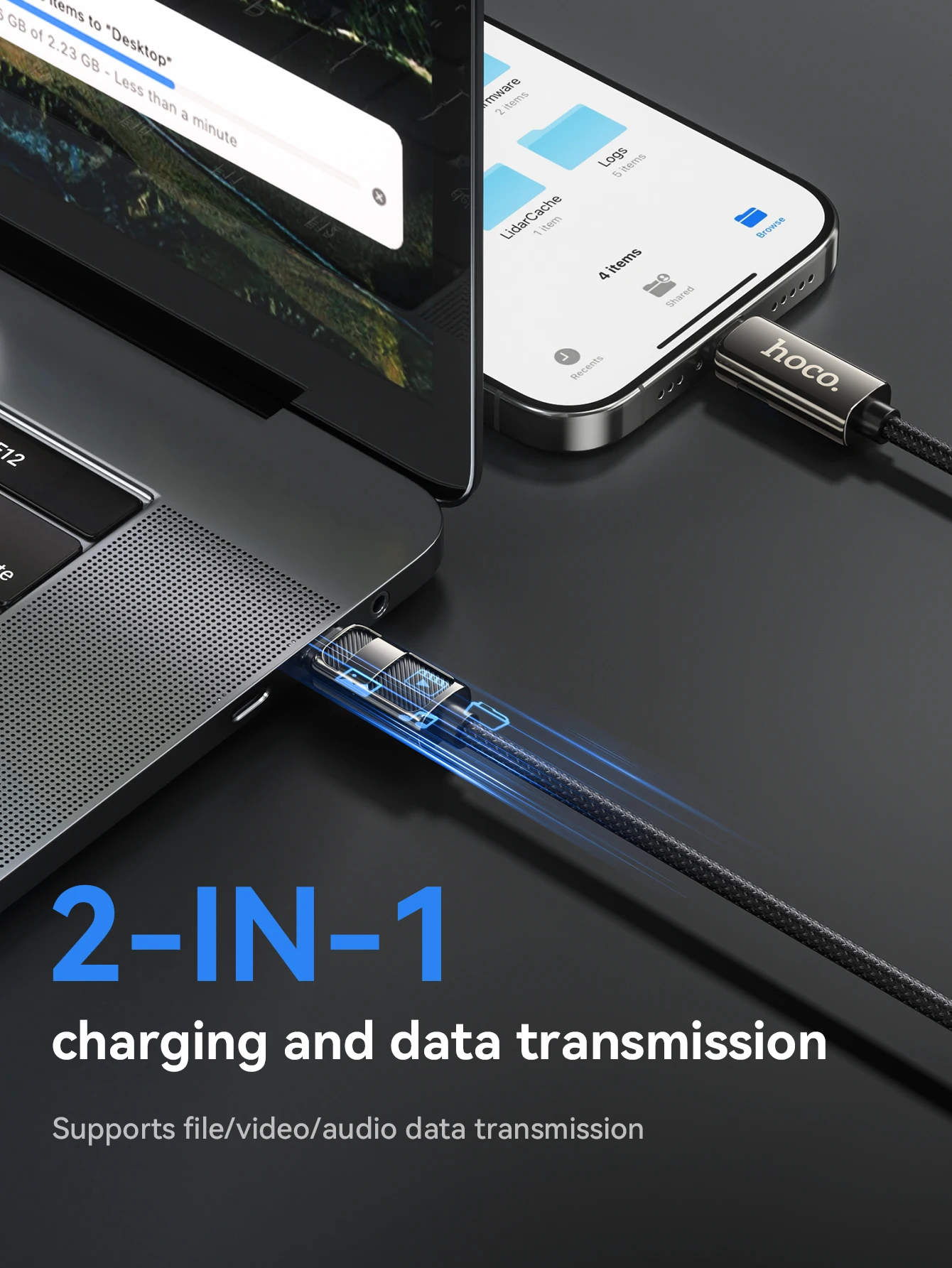 Cabo USB-C 60W HOCO U137 com Display LED - Imagem 12