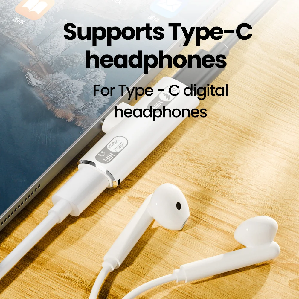 Adaptador USB-C OLAF 2 em 1 Áudio e Carregamento 100W - Imagem 5