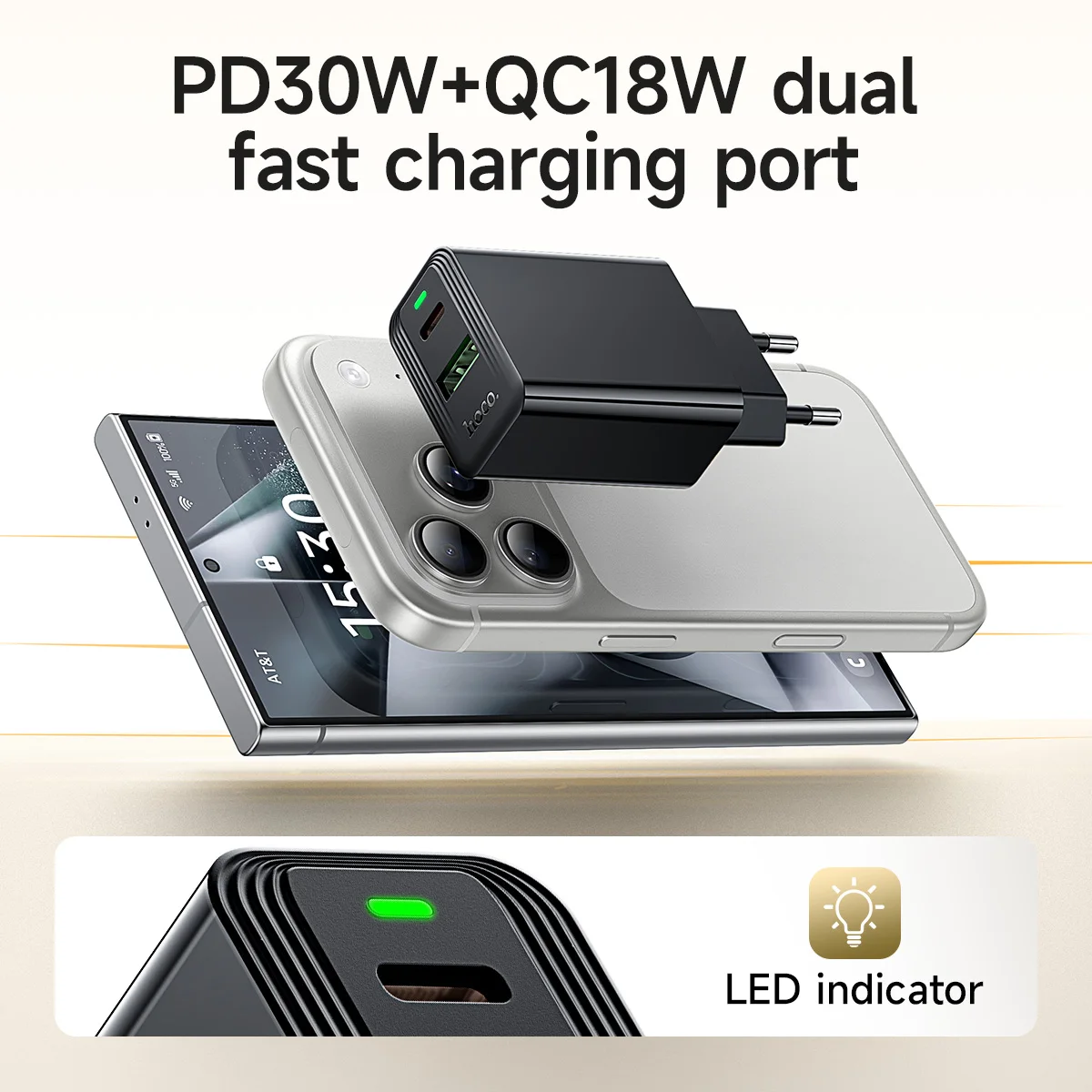 Kit Carregador Turbo HOCO CS95A GaN 30W com Cabo USB-C - Imagem 12
