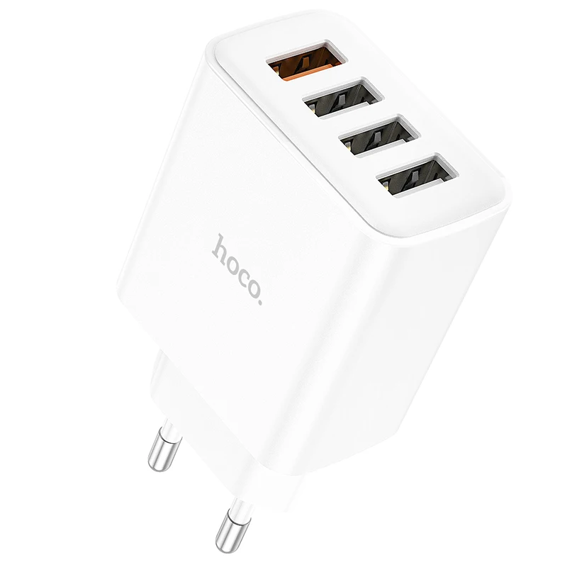 HOCO C102A Carregador de Parede 4 USB QC 18W - Tipo de plugue: UE C102A